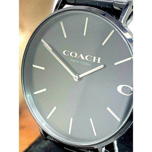 Coach Other - Coach Men's Watch Quartz 14602431 Charles Black Dial Stainless Steel 41mm